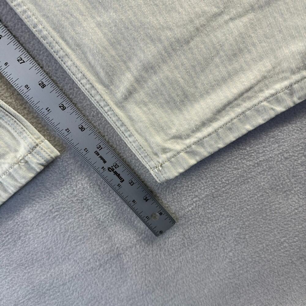 J Crew Jeans men's 34x34 White Blue Relaxed fit carpenter pant faded stripe NEW - Picture 6 of 11